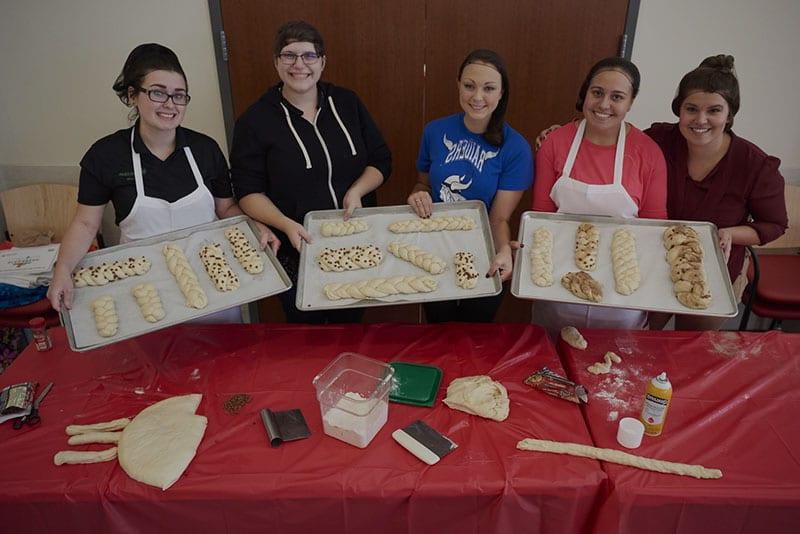 Maryville students during an Hillel event